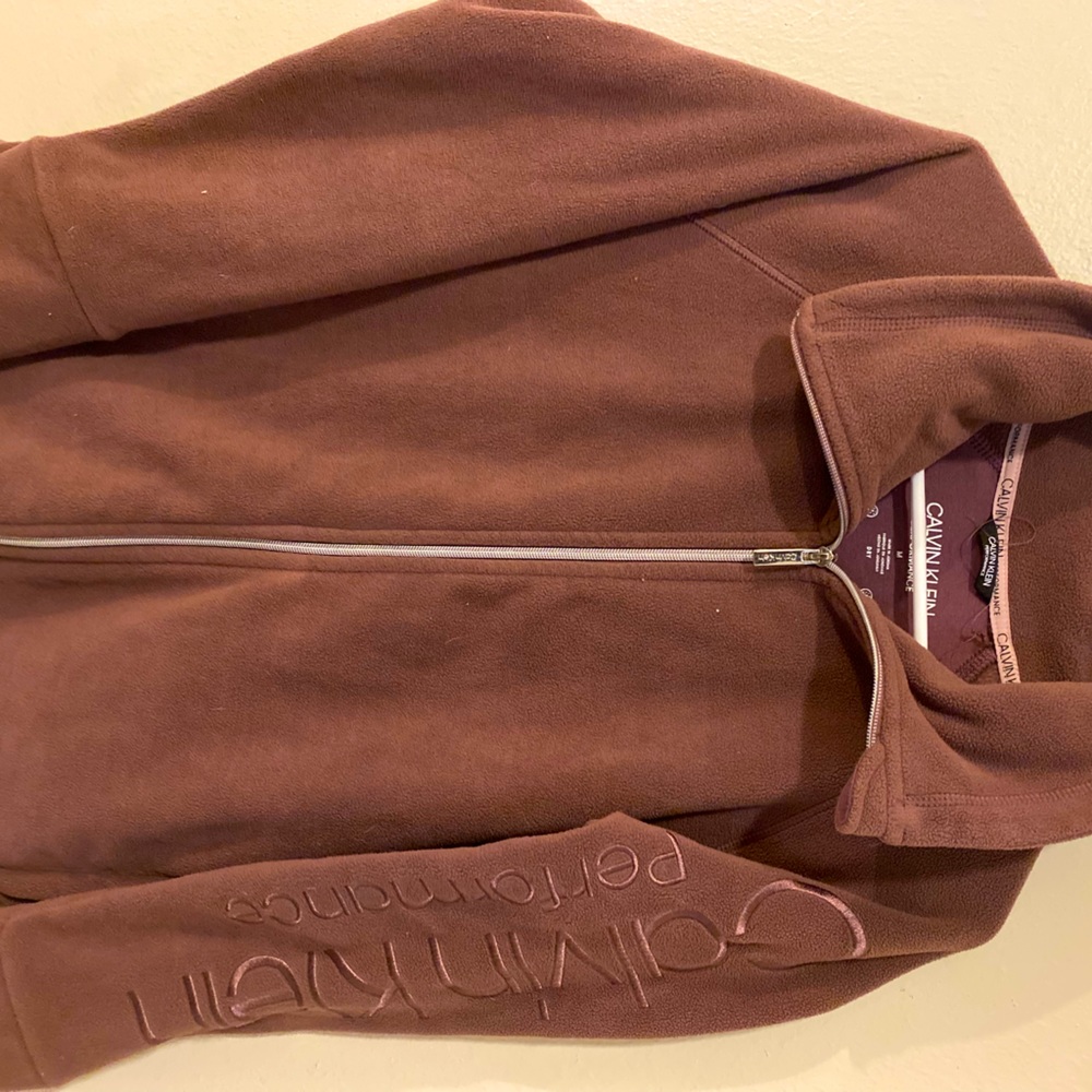 Calvin Klein Pink Performance Polar Fleece Mauve Jacket